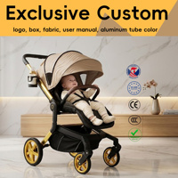 Poussette Bébé 3-en-1 en Alliage d'Aluminium Premium Land Leopard Kingkong, Design Luxe, Système de Voyage, Capacité de Charge 20KG pour les Activités