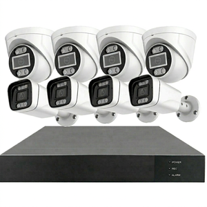 Système de surveillance CCTV extérieur NVR POE MIC 8CH, caméra de sécurité extérieure, vision nocturne IP, vidéo, surveillance domestique - Product Image 1