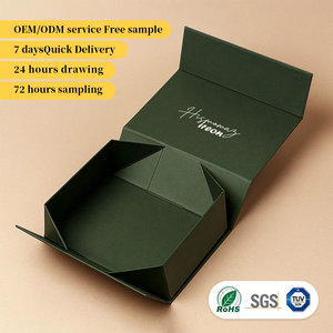 Custom Logo One-piece Magnetic Folding <b>Box</b> Luxury Collapsible Rigid Gift <b>Box</b> Flat <b>Packed</b> RoHS One-stop Sourcing Solution - Product Image 1