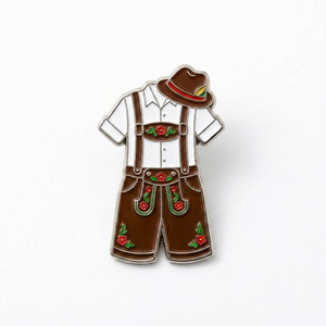 Broche de revers en alliage de zinc, émail souple, découpée sur mesure, motif Danseur bavarois et Baril, pour les célébrations de brasseries artisanales, vente en gros - Product Image 2