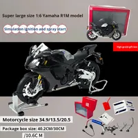 Modèle de moto Yamaha R1M en métal, extra large, à l'échelle 1:5, avec simulation dynamique de pulvérisation de feu électrique, ornement de bureau