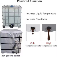 Chauffe-cuve IBC en tissu silicone à température réglable 200L/1000L pour fûts de miel et d'huile – Couverture chauffante pour cuves IBC