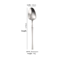 Ensemble de couverts classiques en acier inoxydable 304, 4 pièces, couteau, fourchette, cuillère, cuillère à café, boîte cadeau incluse, passe au lave-vaisselle, pour les mariages