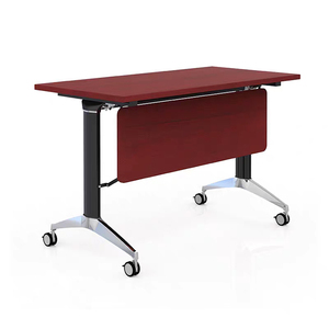 <span class=keywords><strong>Mesa</strong></span> de Reuniones Plegable para Conferencias, <span class=keywords><strong>Mesa</strong></span> de Entrenamiento con <span class=keywords><strong>Patas</strong></span> de Acero y Madera - Product Image 4