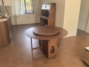 Mesa de Comedor de Madera Maciza de Estilo Simple para el Hogar, Cocina, Comedor Interior y Restaurante - Product Image 1