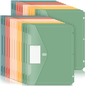 Letter-Sized Binder side-gắn thư mục với kín nhựa Binder Pocket /3-Ring Binder Divider Pocket - Product Image 1