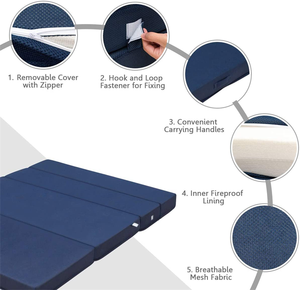 Matelas pliant en mousse à mémoire de forme PU, tailles personnalisées, <span class=keywords><strong>futon</strong></span> japonais pliable en trois pour la location, mobilier de chambre - Product Image 5