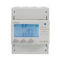 Medidor de Energía Trifásico Acrel ADL400, RS485 Modbus-RTU, Pantalla LCD, Riel DIN de 35 mm, Análisis de 4 Tarifas, Estación de Carga, Certificado CE