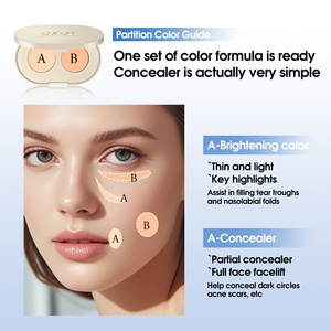 Paleta <span class=keywords><strong>de</strong></span> Contorno 2 en 1, <span class=keywords><strong>Corrector</strong></span> Facial <span class=keywords><strong>de</strong></span> Larga Duración, Resistente al Agua, Cobertura Total, Crema Hidratante, Acabado Mate Natural - Product Image 3