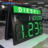 Panneau d'affichage numérique des prix du carburant à LED extérieur avec télécommande RF pour station-service