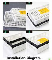 Caisse de transport robuste pour poulets, panier à volailles empilable, cage de manutention durable pour l'élevage avicole
