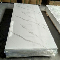 Panel de Pared de PVC con Diseño de Mármol, 100% Impermeable, con Protección UV/PET, para Proyectos de Hoteles y Oficinas, Decoración de Interiores, Revestimiento de Ducha, 1200 mm