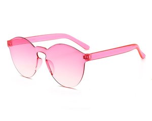 Occhiali <span class=keywords><strong>da</strong></span> Sole Senza Montatura in 24 Colori, Leggeri, Sfumati, alla Moda, in PC, Rotondi, Monoblocco, Economici, <span class=keywords><strong>con</strong></span> <span class=keywords><strong>Protezione</strong></span> <span class=keywords><strong>UV</strong></span>, Unisex - Product Image 5