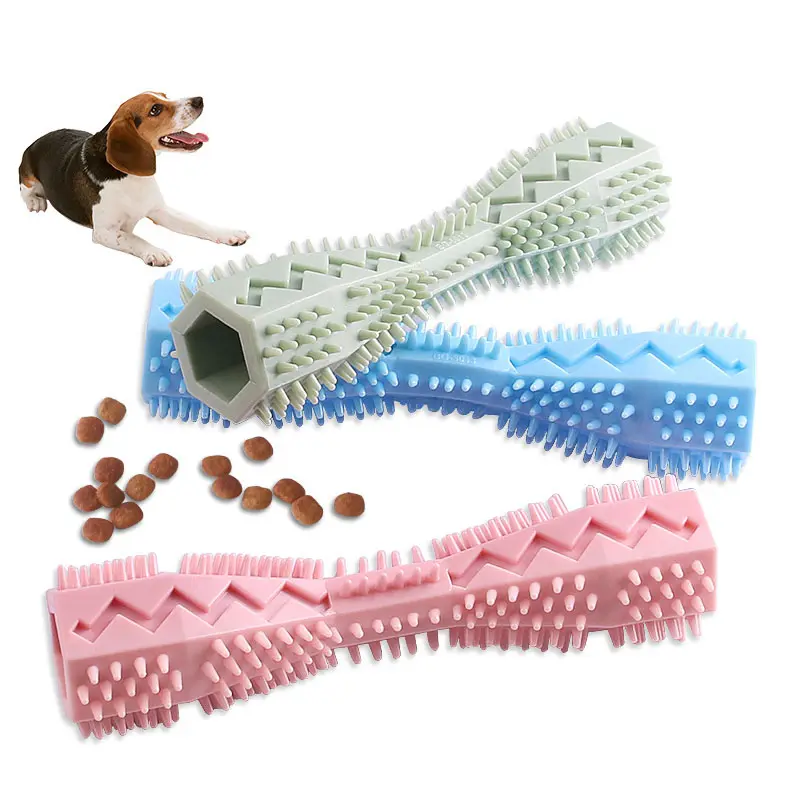 Brinquedo de mastigar para cães de estimação, brinquedo interativo de luxo para limpeza dos dentes, ecológico e durável, TPR, comida para perder água, para limpeza de dentes, por atacado