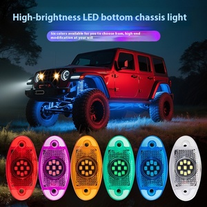 LKT nueva luz de Flash 9LED para chasis de coche camión remolque motocicleta todoterreno atmósfera <span class=keywords><strong>modificada</strong></span> 12V/24V rejilla de luz - Product Image 5