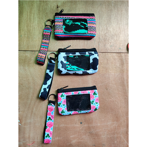 Porta carte personalizzato portamonete portamonete in Neoprene impermeabile portamonete portamonete con finestra trasparente <span class=keywords><strong>e</strong></span> cinturino da polso - Product Image 2