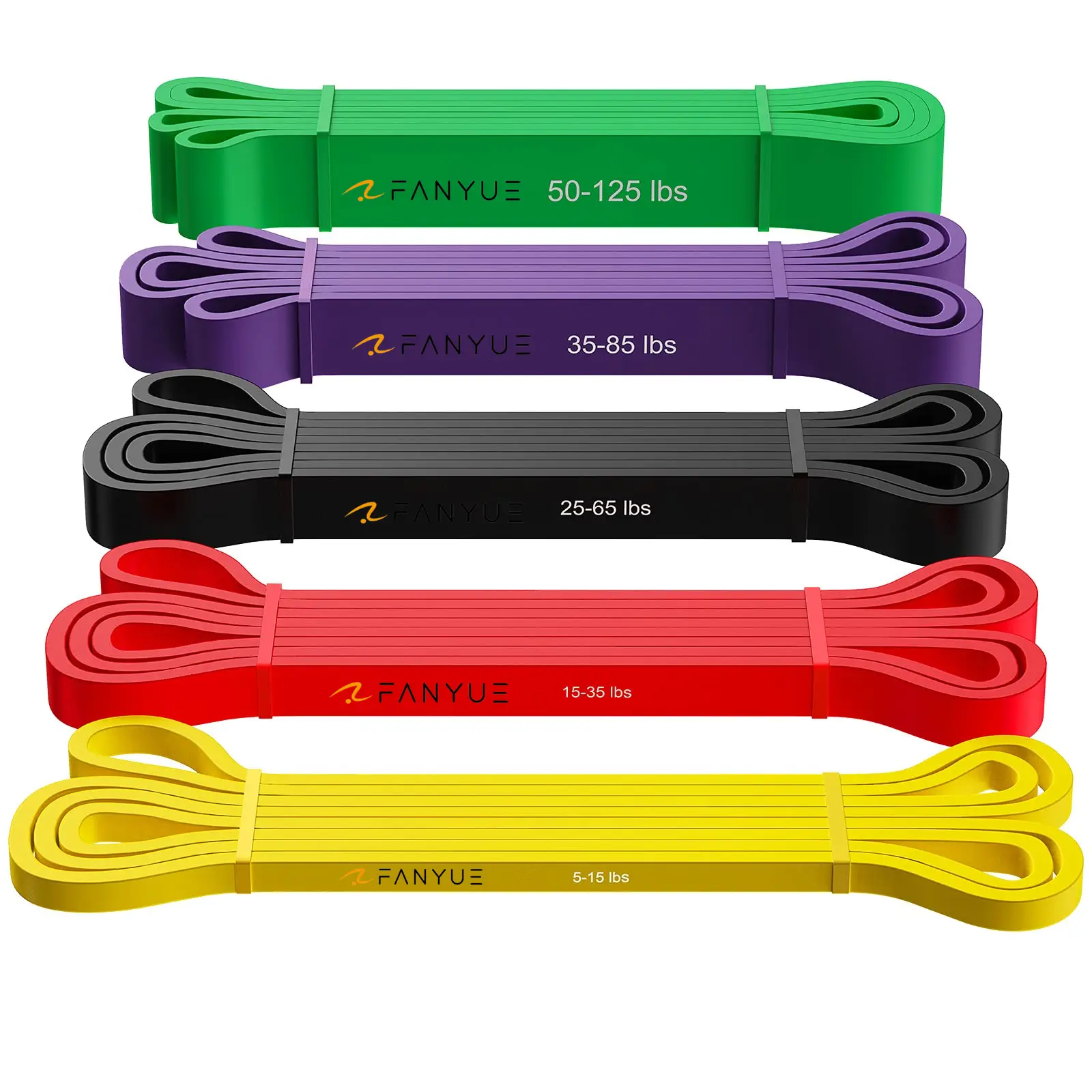 Custom Logo 208 cm Fitness Circle Band Latex Exercise Stretch Resistance Bands Set with Loop Pull Assist for Workout