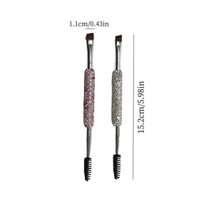 Bestseller 2026 Pennello per Sopracciglia Due-in-Uno Portatile con Diamanti per Spazzolare, Modellare e Applicare il Trucco - Product Image 4