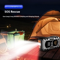 2-in-1 Vehicle Emergency Starter with Car Starter and Tire Pump Lighting Tire Pressure Detection Portable Car Inflator