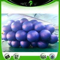 Énorme ballon gonflable de raisins violets personnalisés pour le décor de festival de musique