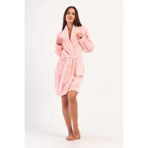 Conjunto de Bata Transpirable y Cómoda para Mujer, Cuello Chal, Manga Larga/Corta, Cierre Elástico en la Cintura, Bolsillos, Logotipo Personalizado - Product Image 4