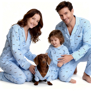 Ropa de estar para mascotas a juego con la ropa familiar, conjuntos de pijamas a juego para perros y dueños, Bassotto, Salchicha, <span class=keywords><strong>Dachshund</strong></span>, Wiener, Dackel - Product Image 6