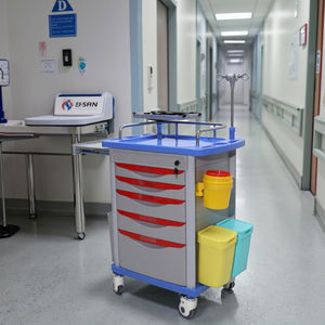 Moderne Abs Plastic Compact Veld Medische Kar Cpr Mogelijkheid Drug Opslag 4 Wielen Ziekenhuis Winkelcentrum School Woonkamer Dineren Iso - Product Image 1