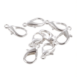 Chiusure a moschettone Ilan 23 mm colore argento, accessori per gioielli, 6 pezzi - Product Image 1