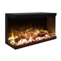 Cheminée électrique 3D décorative moderne à LED de 42''60'' avec effet de flamme artificielle pour salon ou chambre à coucher