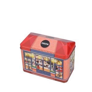 Cajas de lata de música de metal con forma de <span class=keywords><strong>Casa</strong></span> de fábrica de 20 años latas de chocolate de hierro rectangulares con diseño especial para embalaje - Product Image 1