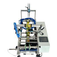 Machine d'étiquetage de bouteilles rondes semi-automatique de bureau compacte avec applicateur auto-adhésif pour emballages cosmétiques