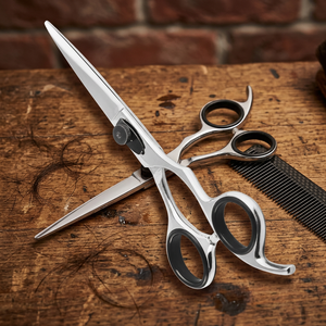 Ciseaux de coiffure professionnels en acier inoxydable, lame tranchante, manche moyen, pour droitiers, ciseaux de coupe de cheveux - Product Image 3