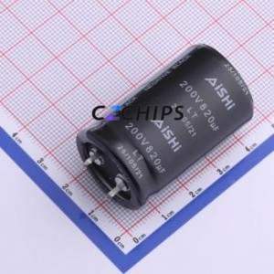 ตัวเก็บประจุแบบอิเล็กโทรไลต์อะลูมิเนียมแบบ Snap-in รุ่น ELT2DM821P40KT ชนิด Through hole (THT) ขนาด D25xL40 มม. 820uF 20% 200V ขา 10 มม. - Product Image 1