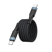 Câble de charge rapide USB-C vers Lightning en nylon tressé avec alliage d'aluminium, conducteur en cuivre pur, 1 m, chargeur PD pour appareil photo