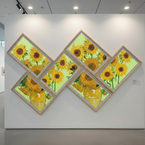 กรอบรู<span class=keywords><strong>ป</strong></span>ดิจิตอลไม้ขนาดใหญ่ กรอบรู<span class=keywords><strong>ป</strong></span>อิเล็กทรอนิกส์พร้อมเพลง วิดีโอ รองรับ Wifi เสียง HD จอแสดงผล NFT สำหรับแกลเลอรี่ - Product Image 1