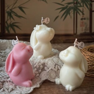Bougie parfumée lapin pour la Fête de la Mi-Automne, bougie décorative en forme d'animal, cadeau de vacances, souvenir, ornement parfumé - Product Image 3
