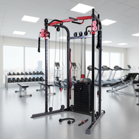 Prix d'usine en gros : Machine de musculation multifonctionnelle pour la maison avec système de croisement de câbles, piliers de musculation et pile de poids de 75 kg