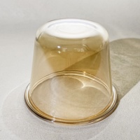 Amber Eco-vriendelijke Soda-Lime glazen soep- en fruitschaal - 550ml inhoud - Minimalistisch design - Bruiloft, huis, keuken, voorbereidingscontainers