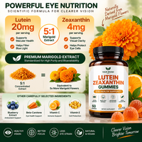 Lutein Zeaksantin Göz Sağlığı Jelibonları Görme Destekleyici Takviye Göz Vitaminleri Jelibon Vegan Şekersiz Çiğnenebilir Özel Etiket Toplu
