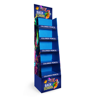 Support d'affichage en carton ondulé personnalisé pour la promotion au détail, empilable, autoportant, point de vente, retour à l'école
