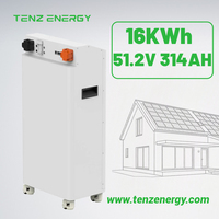 Baterai LiFePO4 16kWh Tipe Lantai Beroda untuk Penyimpanan Energi Cadangan Surya Rumah dan Usaha Kecil, Produsen Cina