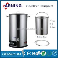 Bière électrique Mash Tun Beer Maker Acier inoxydable Home Brewing Fermentation Beer Equipment Brewery