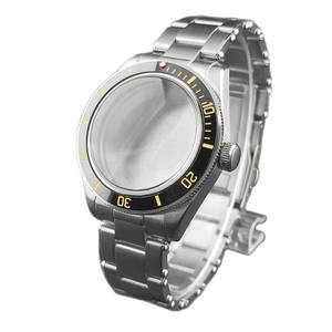 Boîtier de montre en acier inoxydable argenté et doré de 40 mm, étanche, avec cristal saphir, modèle 097, mouvements NH34/<span class=keywords><strong>NH35</strong></span>/NH36/NH38, GMT SUB Yacht - Product Image 4