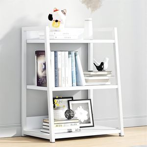Scaffale Espositivo Moderno <span class=keywords><strong>Bianco</strong></span> in Acciaio e <span class=keywords><strong>Legno</strong></span> con Ripiani Aperti, Questo Versatile Porta Libri Aperto Offre Ampio Spazio Espositivo - Product Image 1