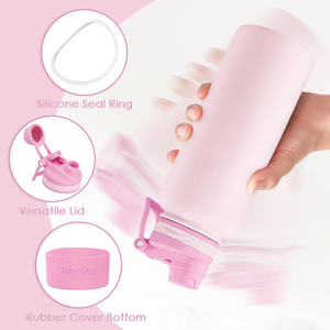 OEM 32oz 18oz Double Wall Stainless Steel Tumbler Eco-Friendly Sports Vacuum Insulated Water Bottle with <b>2</b>-in-1 Straw Spout Lid - Product Image 4