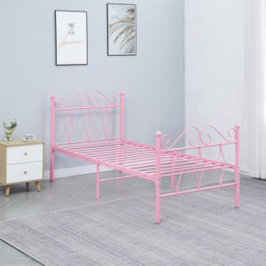Горячая распродажа, простой металлический каркас кровати, легко собираемый железный каркас для взрослых, апартаментов, спальни - Product Image 3