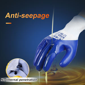 XINGYU 13 게이지 폴리에스터 니트릴 코팅 작업 장갑 산업 내유성 3/4 코팅 니트릴 안전 장갑 - Product Image 2