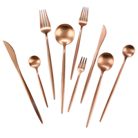 Ensemble de couverts classiques portugais de haute qualité, écologiques, en acier inoxydable, traditionnels, minimalistes, avec manche fin et plat, pour un usage domestique