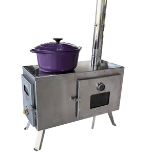 Stainless Steel Portable <b>Mini</b> Wood Stove with Oven Camping Stove Portable Tent Stove - Product Image 3