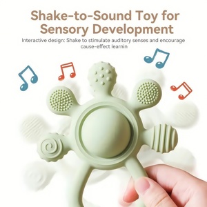 Sonajero de Palma personalizable, juguete <span class=keywords><strong>para</strong></span> la dentición del bebé, juguetes sensoriales <span class=keywords><strong>para</strong></span> bebés suaves y cómodos, adecuados <span class=keywords><strong>para</strong></span> que el bebé juegue - Product Image 4